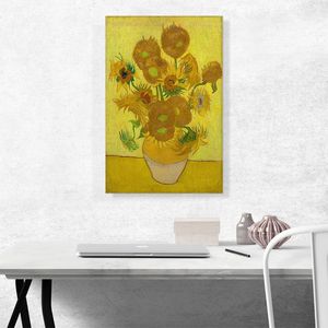 ภาพพิมพ์ศิลปะดอกทานตะวันบนผ้าใบ สไตล์ปี 1889 - Product Image 4