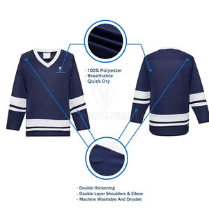 Maillot de hockey sur glace personnalisé en gros avec un matériau doux et respirant pour les équipes extérieures et les uniformes de club - Product Image 5
