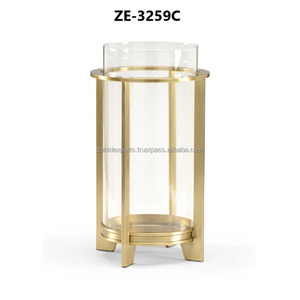 เชิงเทียนโลหะสไตล์แฮนด์เมดสำหรับตกแต่งบ้านสไตล์พรีเมี่ยมเชิงเทียน Zahid - Product Image 2