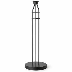 Grand Porte-Bougie Conique en Métal Noir 45cm, Chandelier Minimaliste en Fer avec Finition Oxydée - Product Image 1