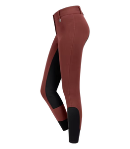 Women Equestrian Riding Breeches Full <b>Seat</b> Suede Patch High Waist Burgundy Maroon Horse Riding Pants Wholesale OEM - Product Image 3