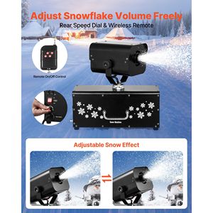 Machine à neige sans fil à télécommande 1200W à haut rendement, tête oscillante à 90 degrés, générateur de neige à glace sèche, large couverture - Product Image 4
