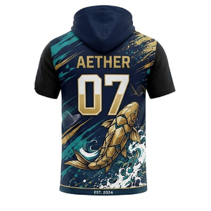 เสื้อฮู้ดน้ำหนักเบา แขนครึ่งตัว ชุดทีมสั่งทำพิเศษ โพลีเอสเตอร์ 100% ระบายอากาศได้ดี ชุดกีฬา รับพิมพ์แบบ OEM - Product Image 5