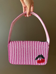 Sac à main de luxe pour femme en perles de rocaille de créateur, motif géométrique, tendance, avec fermoir à boucle, idéal pour les soirées et les voyages, taille personnalisable - Product Image 5