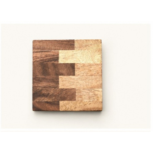 Sous-verres artisanaux en bois de manguier à grain traversant, lot de 4, écologiques, antidérapants, pour table basse, décoration rustique pour la maison - Product Image 2