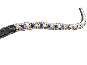 Alta calidad patente de cristal dorado decorado Bling Browbands caballos curvo suave acolchado cuero fabricación de equipos de equitación - Product Image 3