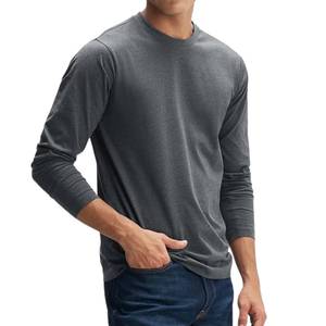 T-shirt en coton à manches longues, streetwear pour homme, respirant, décontracté, coupe ample, fabricant OEM - Product Image 5