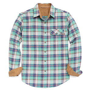 Chemise pour homme au design élégant, manches longues, chemises en flanelle pour homme, OEM personnalisé, chemises en flanelle à carreaux de haute qualité avec design personnalisé - Product Image 2