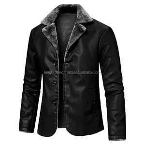 Men's High Quality Mid-Length Winter <b>Coat</b> Genuine Sheepskin Faux <b>Fur</b> Lining Embroidered Woolen Long Lapel Winter Warm <b>Trench</b> - Product Image 2