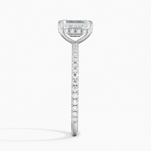 BOJ <b>Ring</b> 0126 <b>Emerald</b> Cut 925 <b>Silver</b> Luxe Flush Prong Setting Solitaire Diamond <b>Ring</b> 2ct D Color VVS1 Moissanite GRA Certified - Product Image 3