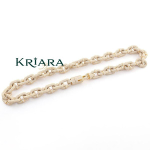 Men's 14k Gold Plated S925 Silver Lab Grown Diamond Link Chain <b>Statement</b> <b>Necklace</b> Hip Hop Style Wedding Everyday Wear - Product Image 6