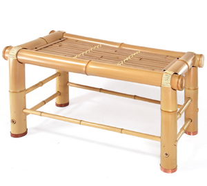 Table basse en bambou naturel, mini table d'appoint rectangulaire, légère, portable, pour extérieur, jardin, camping, pique-nique, petit tabouret en bois - Product Image 1