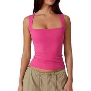 Débardeur décontracté uni pour femme en coton tissé et fibre de bambou, séchage rapide, respirant, écologique, anti-rétrécissement, anti-boulochage - Product Image 2