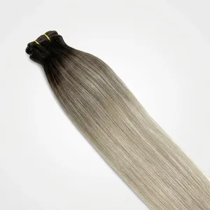 Cheveux humains indiens Remy blond cendré, double épaisseur, cuticules intactes, base en soie, densité 100%, longueur personnalisable dans une seule direction - Product Image 6