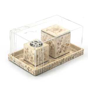 Ensemble brûleur à bakhoor NovaShell avec incrustation de nacre, porte-encens de luxe en coquille irisée pour la maison moderne et les cadeaux haut de gamme - Product Image 6