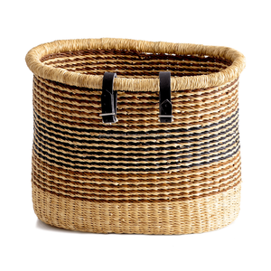 Vietnam seagrass pannier basket woven seagrass bike baskets for multi-function home storage boho decor