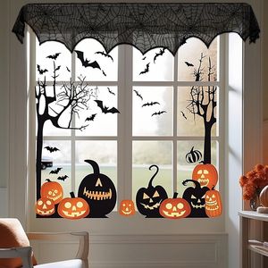 Decorazioni di Halloween, Copri Caminetto in Pizzo Nero a Ragnatela, Festivo, 45 X 243cm, 18 X 96 Pollici, Accessori per Feste - Product Image 3