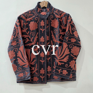 Hand Embroidered Women's Luxury <b>Coat</b> Handmade Velvet Suzani Outerwear <b>Coat</b> Eco-Friendly Winter Boho for Party Wear - Product Image 1