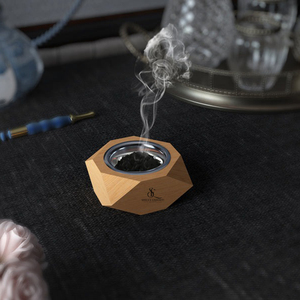 Geometric Design Wooden <b>Bakhoor</b> Burner Modern Hexagon Arabic <b>Oud</b> Incense Holder With Removable Metal Cup Wholesale Incense Use - Product Image 4