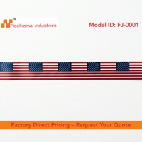 Ruban de célébration patriotique du 4 juillet de Neelkamal Industries, 100% polyester, résistant au rétrécissement, rouge, blanc, bleu, décoration de fête