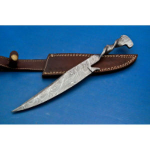 Cuchillo de Cocina Burraq Hecho a Mano, Estilo Medieval, Acero de Damasco Forjado, Hoja Multifuncional, Grosor Personalizado, DIY OEM - Product Image 6