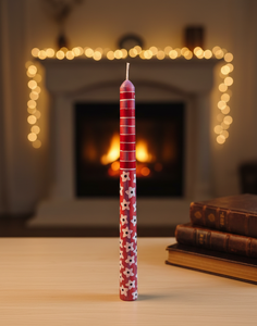 Bougie conique de luxe peinte à la main, fabriquée artisanallement pour les événements professionnels et la décoration haut de gamme de la maison. - Product Image 1