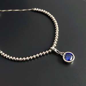 Bracelet à breloques en argent sterling avec pierre de naissance Tanzanite (décembre) – Cadeau pour femme - Product Image 6