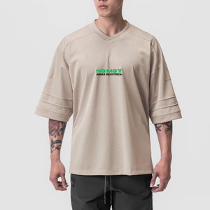 Camiseta Blanca de Manga Corta con Cuello en V para Hombre, Estilo Urbano, Tejido Transpirable, con Estampado de Letras en la Parte Delantera, Talla L, de Naimat Abbas Industries - Product Image 2