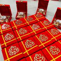 Caja Decorativa de Latón Hecha a Mano con Diseño de Swastika y Ganesha, Portavelas con Cuentas de Cristal, Artículos para Pooja, Regalo de Navidad