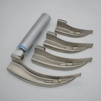 Laryngoscope LED conventionnel 2024 avec 4 lames Macintosh, kit d'intubation, certifié CE, en acier, instruments chirurgicaux