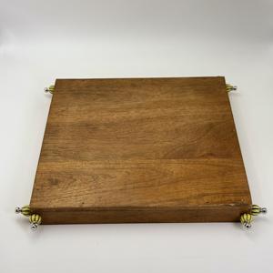 Plateau de service en bois d'acacia pour desserts, apéritifs, fruits, biscuits, sauces - Décoration pour la maison et les restaurants - Plats et assiettes en bois à prix réduit - Product Image 5