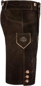 Lederhosen brodés de style ancien, grande taille, pour hommes |   Shorts en cuir bavarois d'inspiration antique |   Costume d'Oktoberfest fait main - Product Image 6