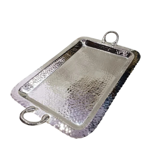 Bandeja Rectangular Decorativa Hecha a Mano de Latón y Aluminio Dorado, Estilo Moderno, Adorno de Mesa, Accesorios de Cocina - Product Image 4