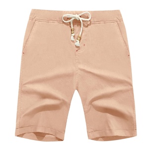 Shorts Bermuda Oxford pour Homme Couleur Unie avec Cordon de Serrage à la Taille et Poches Style Décontracté Taille Mi-Haute Tissu Respirant Tissé - Product Image 1