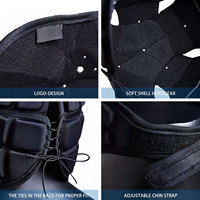 Casco de fútbol americano Soft Shell, casco de rugby 7v7, gorra de scrum, protector de cabeza acolchado para fútbol, protector de cabeza ajustable para jóvenes, niños y adultos