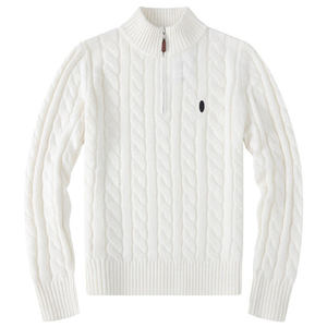 Pull à demi-zip unisexe automne-hiver, design personnalisé, col montant, couche de base décontractée, vente en gros, logo frontal, tailles grandes, pulls pour hommes - Product Image 4