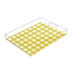 New Floral Printed Acrylic Serving Storage Tray For <b>Coffee</b> Snacks Breakfast Vanity Organizer & Serving Platter For Homes & Hotel - Product Image 3