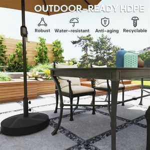 Ombrellone da Giardino Quadrato con Base in Acciaio Inox e Ferro per Patio, Ristorante, Hotel, Spiaggia - Consigliato per la Pioggia - Product Image 6