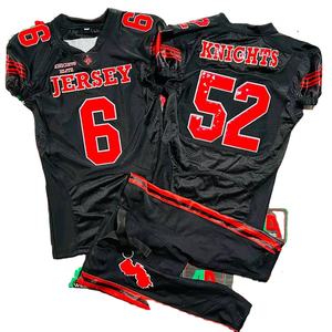 Maillot de football américain brodé de grande taille Pantalon court de sublimation extensible et respirant Pakistan Made New Factory Real - Product Image 1