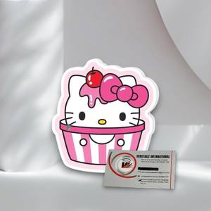 ถาดอะคริลิคติดขนตาปลอมลายเค้กสีชมพูเฮลโลคิตตี้ ประดับเชอร์รี่ ผีเสื้อ เพชร รูปทรงสี่เหลี่ยมผืนผ้าและสี่เหลี่ยมจัตุรัส - Product Image 5