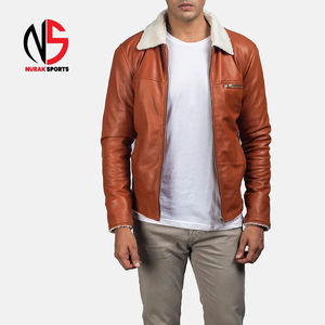 Chaqueta de Cuero Nurak con Forro de Borrego, Color Bronceado, Última Moda 2026, Alta Calidad, Chaqueta de Motocicleta para Invierno, Diseño ODM, Patrón de Camuflaje, Formal - Product Image 4