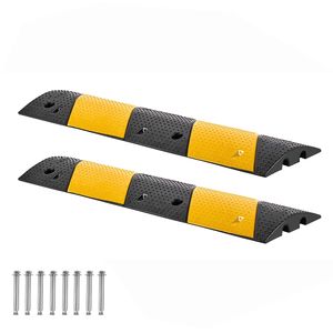 Rampa Protettiva Stradale in Gomma Rinforzata da 40 Pollici, Confezione da 2, a 2 Canali, Capacità di Carico 22.000 Libbre/Assale, Protezione Cavi per Uso Stradale - Product Image 1