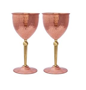 แก้วทองแดงสำหรับดื่มไวน์ แก้วโลหะสำหรับแชมเปญ แก้วสำหรับดื่มเบียร์ในงานปาร์ตี้ แก้วไวน์เคลือบทองแดง - Product Image 4