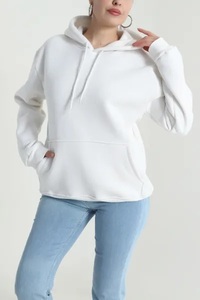 เสื้อฮู้ดไหมพรมบุซับในสำหรับผู้หญิง สไตล์ลำลองโอเวอร์ไซส์  ใส่สบาย  สำหรับฤดูใบไม้ร่วงและฤดูหนาว  รับสกรีนโลโก้  สไตล์ไฮสตรีท  ผ้าฝ้าย 100%  ใส่ได้ในวันหยุดสุดสัปดาห์ - Product Image 4