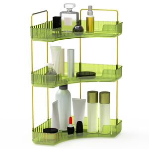 Estante Organizador de Esquina Transparente de 3 Niveles para Baño, para Maquillaje, Perfumes y Cosméticos, Diseño de Línea Bat - Product Image 5