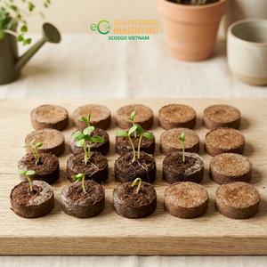 ECO2GO VIETNAM Pastilles de coco extensibles pour semis, pour serres, pépinières et jeunes pousses de légumes - Product Image 1
