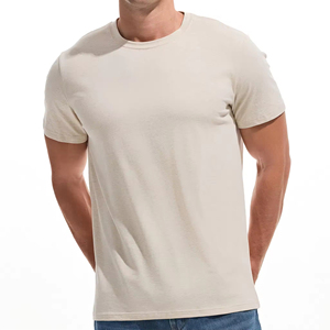 Camiseta de Cuello Redondo para Hombre, Suave, Ajustada, Elástica, Manga Corta, 220 Gramos, Nuevo Diseño, Más de 20 Colores Sólidos, Serigrafía, Lisa - Product Image 1