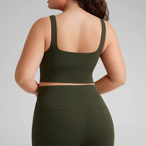 2025 Custom Asymmetric Sports Bra Sexy Strappy <b>Back</b> Removable Padded Breathable High Impact Fitness Yoga Crop Top Simple Style - Product Image 2