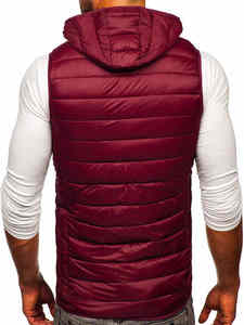 Gilet matelassé chaud d'hiver pour femme, coupe classique, sans manches, en polaire douce, avec pompon - Product Image 5