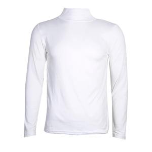 T-shirt à col roulé uni pour homme, grande taille, décontracté, sans manches, 100 % polyester, tricoté, respirant, coupe classique, pour le printemps - Product Image 1